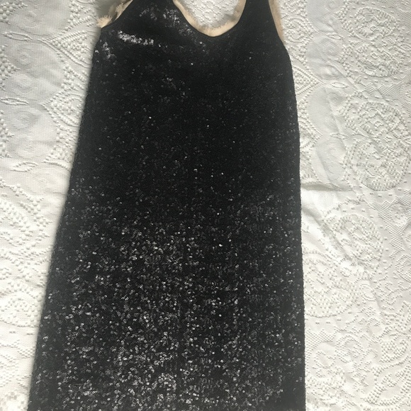 Wilfred by Aritzia Black Metallic Sequin Dress XXS - Picture 3 of 8